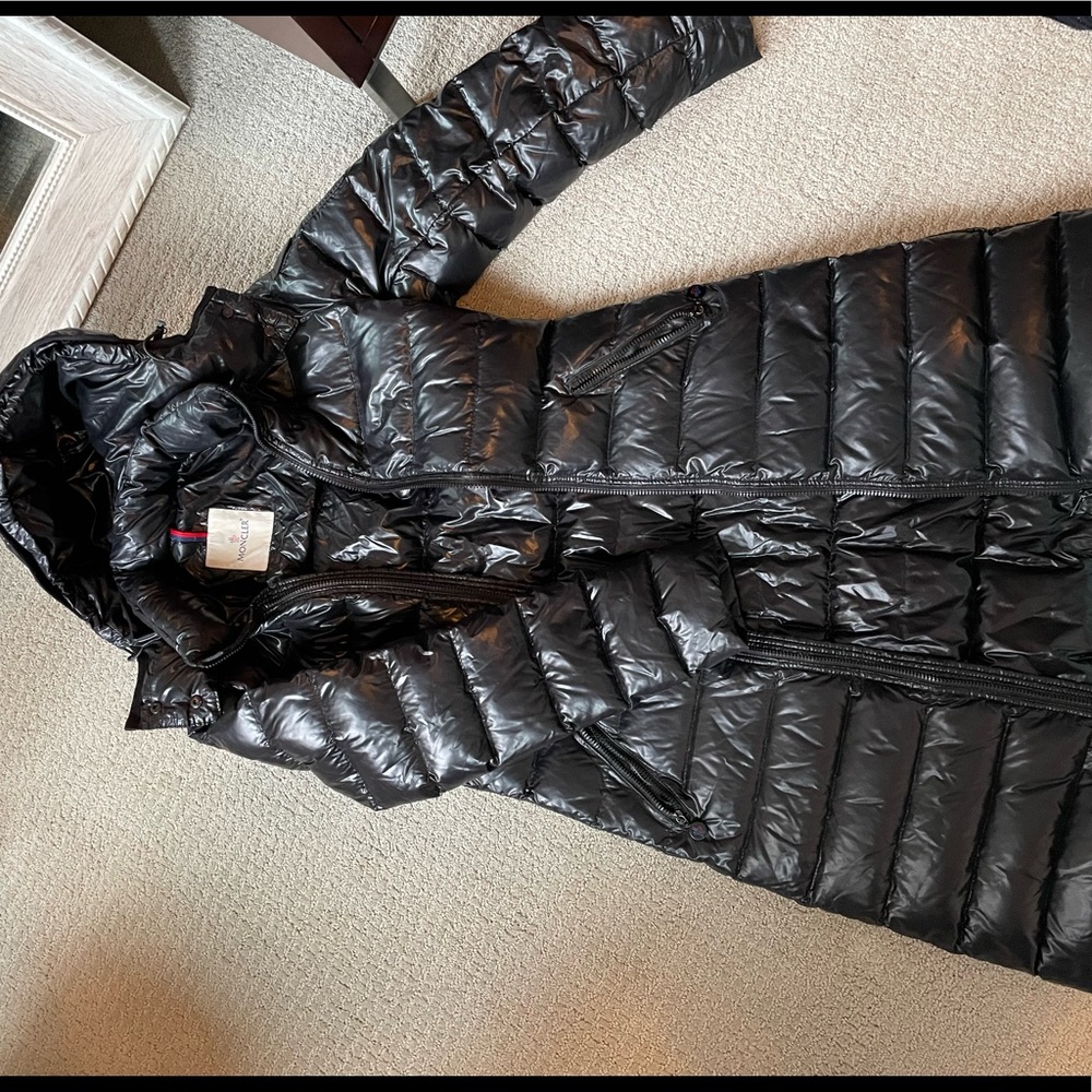 Moncler size 1 down black coat